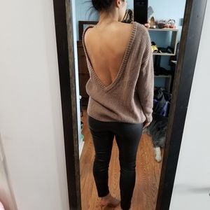V-back sweater